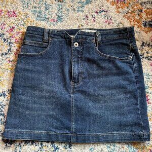 Free People Mini Skirt Dark Blue wash Size 29